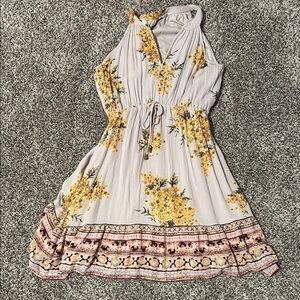 Floral Halter Neck Dress